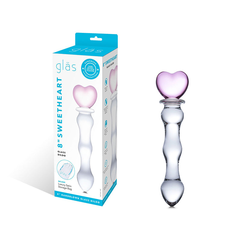 Glas 8" Sweetheart Glass Dildo