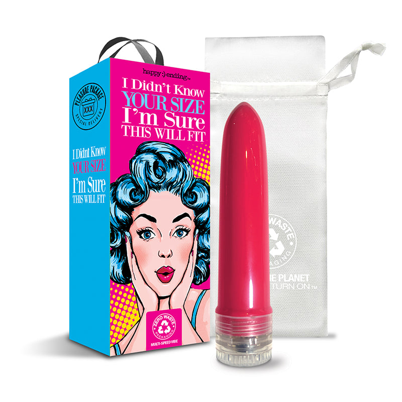 Pleasure Package I Didn't Know Your Size - 4" Multi-speed Vibe