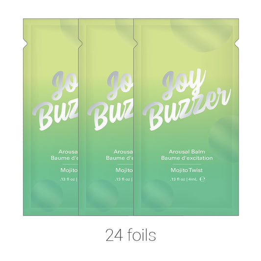 Joy Buzzer Clitoral Arousal Balm Mojito Twist (bulk Pack24 Pcs) .13 Oz Foil
