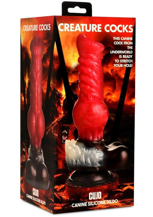 Creature Cocks Cujo Dildo Large Red/blk