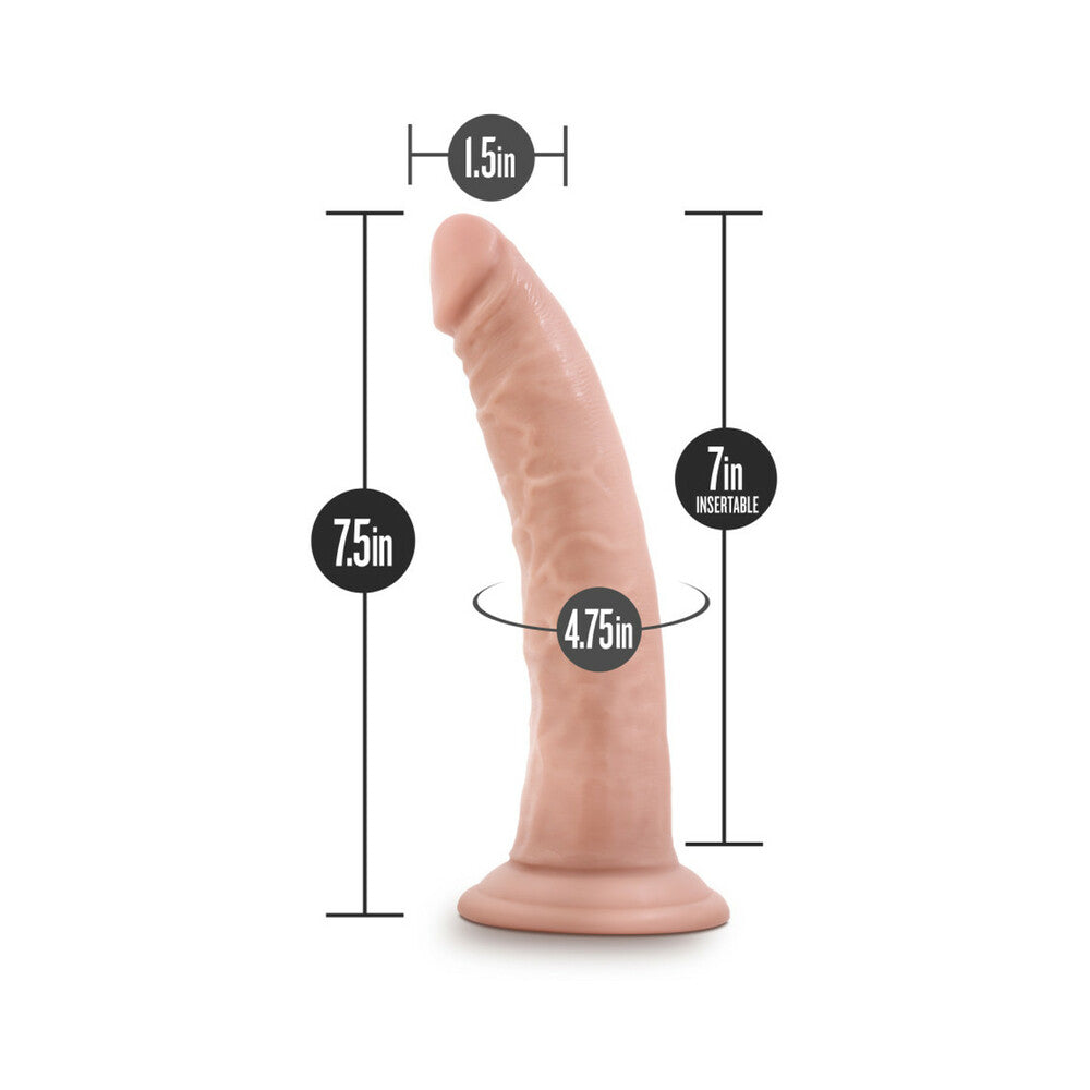 Dr. Skin Glide 7.5" Self-lubricating Dildo Vanilla