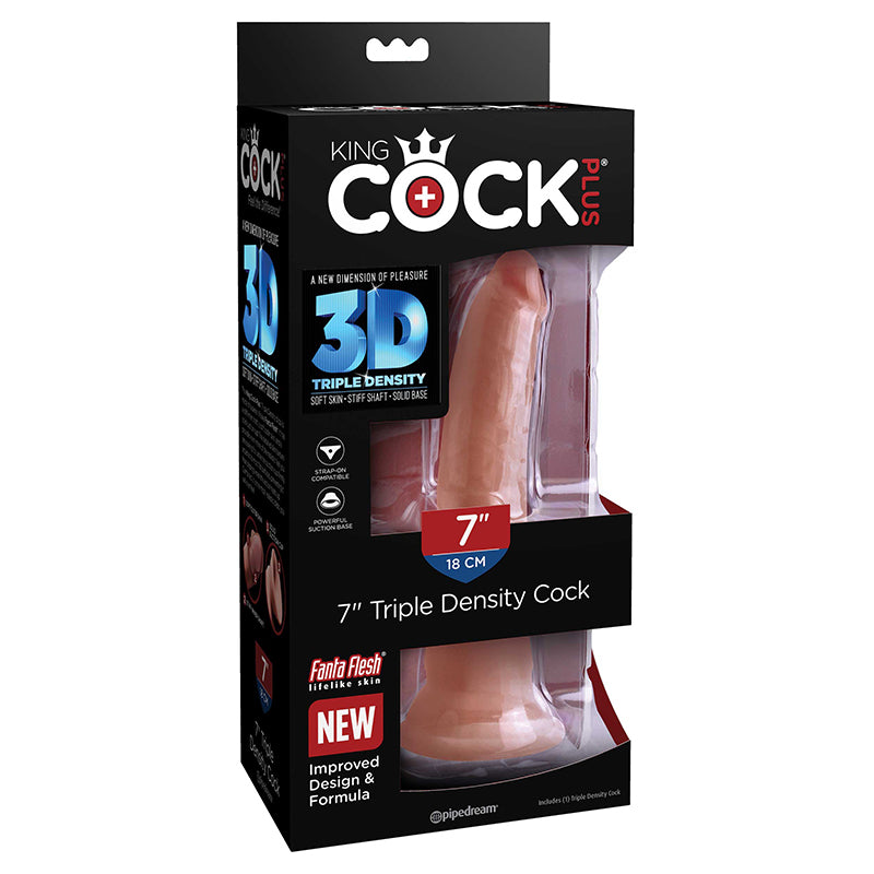 King Cock Plus 7 In. Triple Density Cock Tan