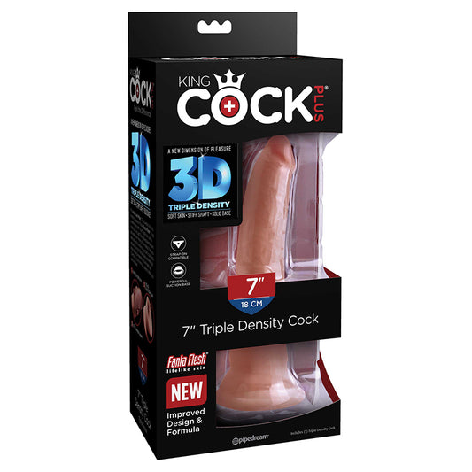 King Cock Plus 7 In. Triple Density Cock Tan