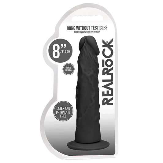 Real Rock Realistic Dildo - 8" - 20 Cm - Chocolate