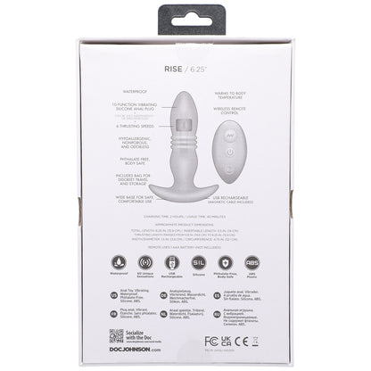 A Play Rise Rechargeable Silicone Anal Plug w/Remote - Pink