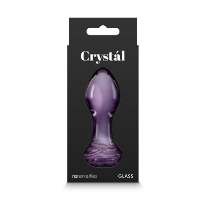 Crystal Rose Butt Plug - Purple