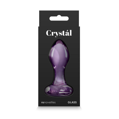 Crystal Heart Butt Plug - Purple