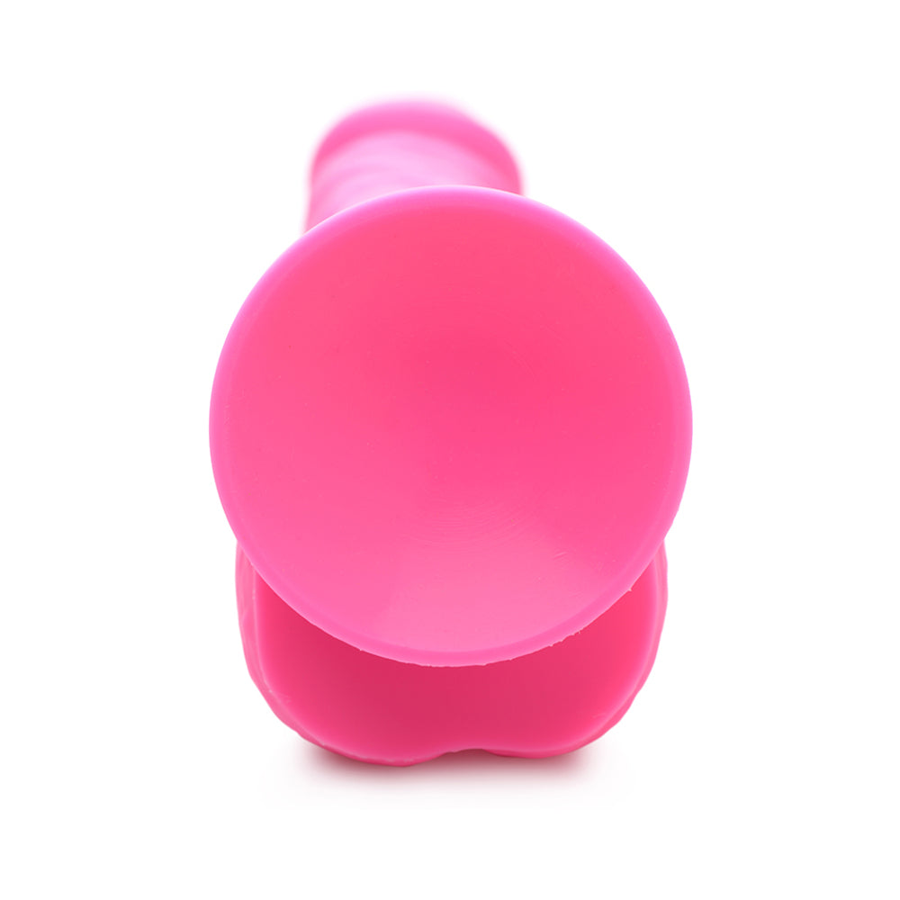 Lollicock Silicone Dildo With Balls 7 In. Cherry