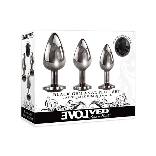 Evolved Black Gem Anal Plug set