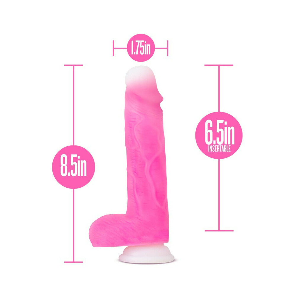 Neo Elite - 10-inch Silicone Dual-density Cock With Balls - Neon Purple