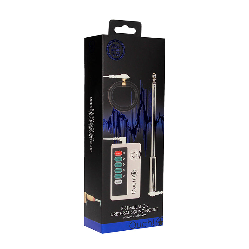 E-stim Urethral Sounding Set Large Silve