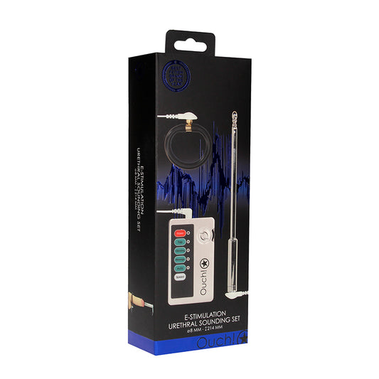 E-stim Urethral Sounding Set Large Silve