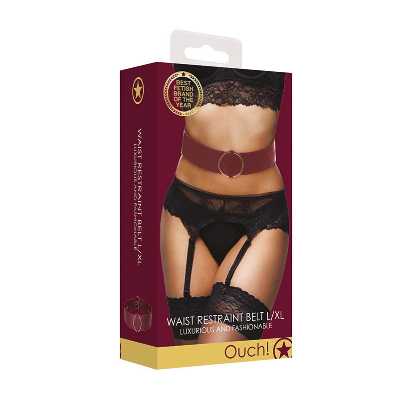 Ouch Halo Waist Belt L/xl Burgundy