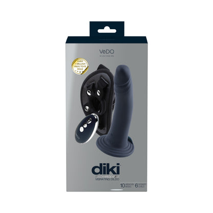 Vedo Diki Rechargeable Vibrating Dildo With Harness Just Black