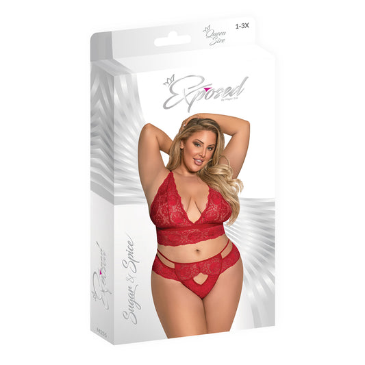 Magic Silk Sugar & Spice Bra & Panty Set Red Queen