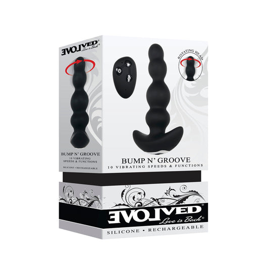 Evolved Bump N' Groove Vibrating Butt Plug - Black