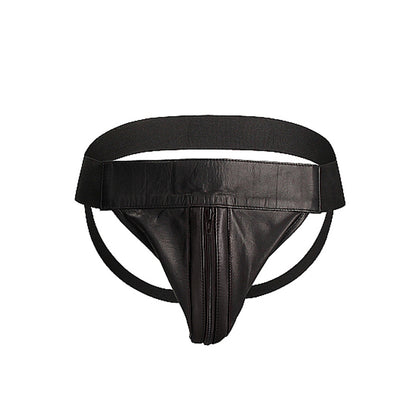 Ouch Jock Front Zip Black L/xl
