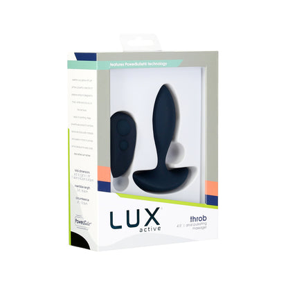 Lux Active Throb 4.5 In. Anal Pulsating Silicone Massager Black
