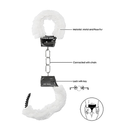 Ouch Beginner's Handcuffs Furry White