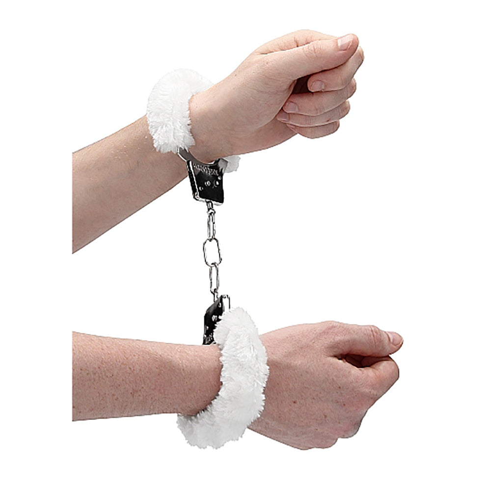 Ouch Beginner's Handcuffs Furry White