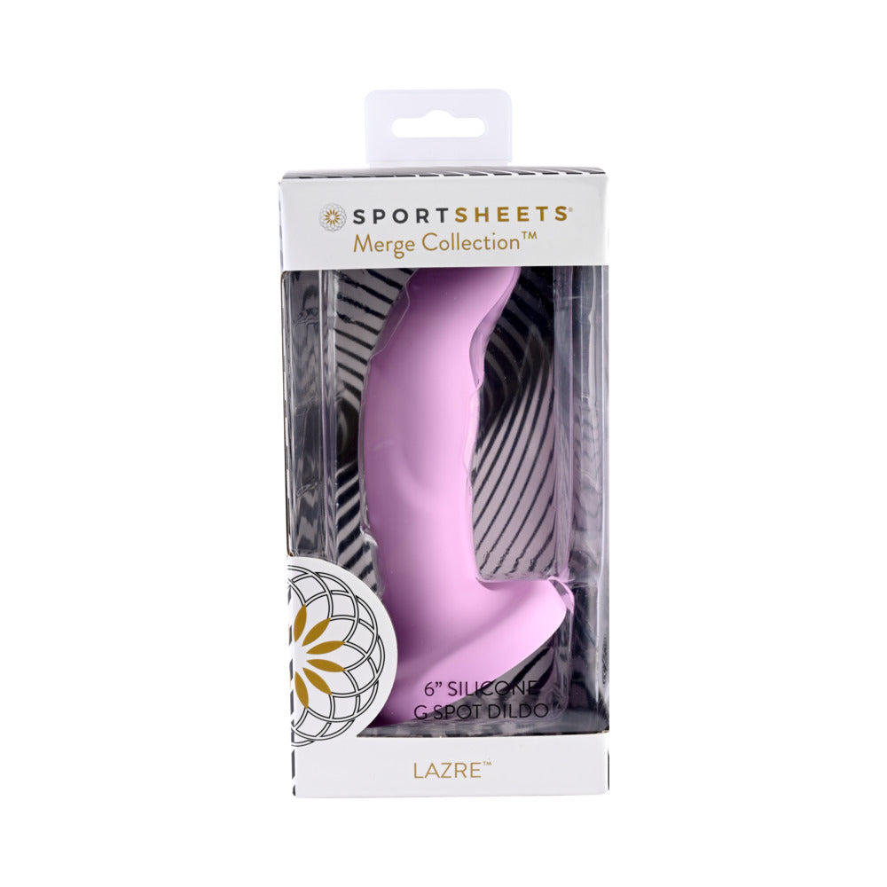 Merge Lazre 6 In. Suction Cup G-spot Dildo Pink