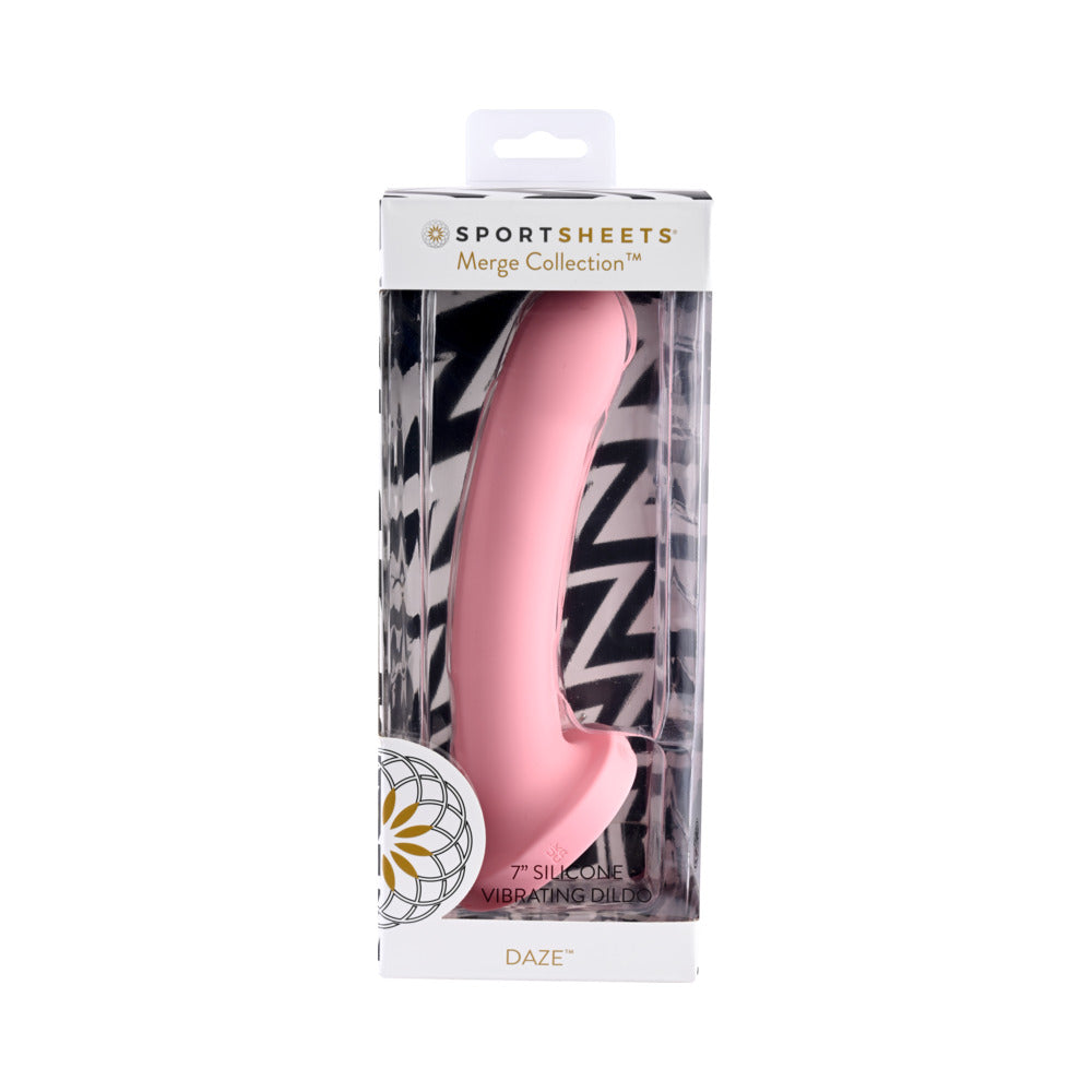 Merge Daze 7 In. Vibrating Dildo Pink