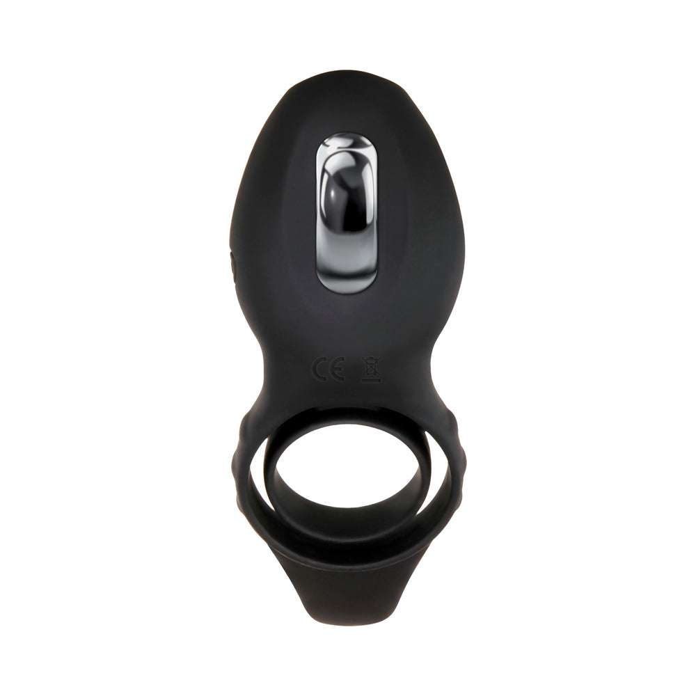 Zt Mr. Flicker Vibrating Silicone Cock Ring Black