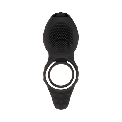 Zt Mr. Flicker Vibrating Silicone Cock Ring Black