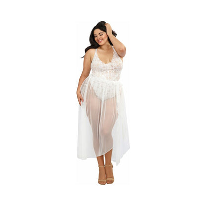 DG Teddy & Maxi Skirt w/ G-String BLK 1X