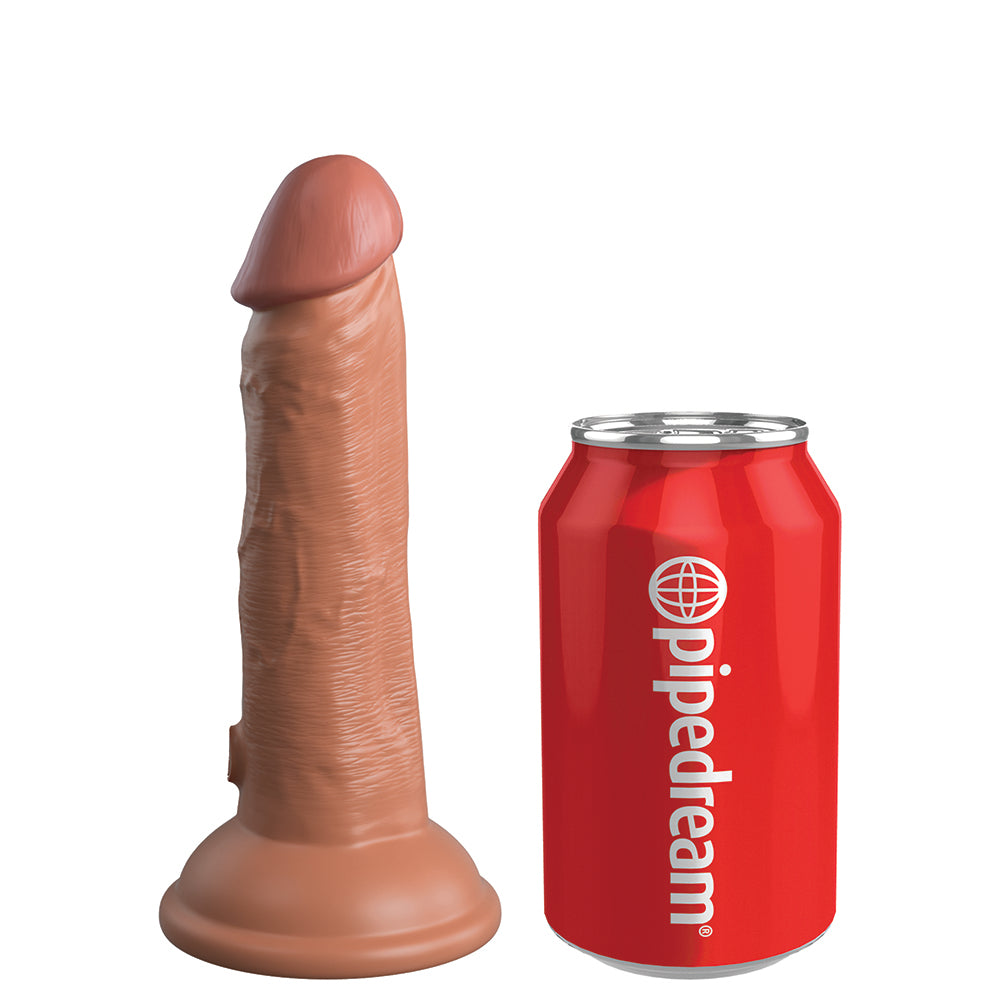 King Cock Elite Silicone Dual Density Cock 6 In Tan