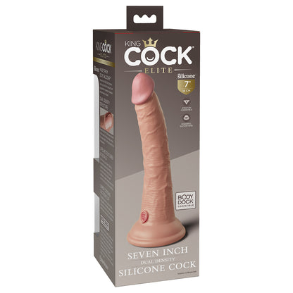 King Cock Elite Silicone Dual-density Cock 7 In. Light