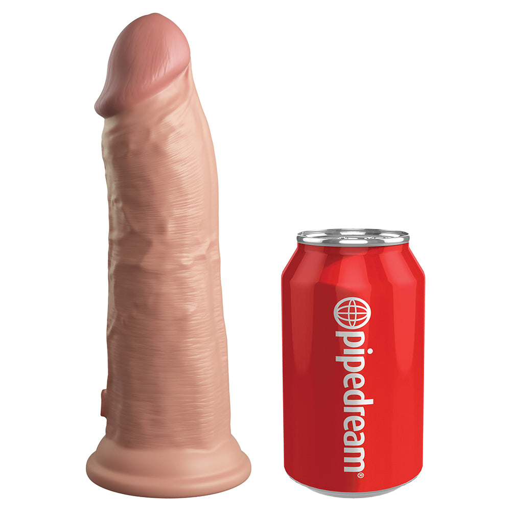 King Cock Elite Vibrating Silicone Dual-density Cock 8 In. Light