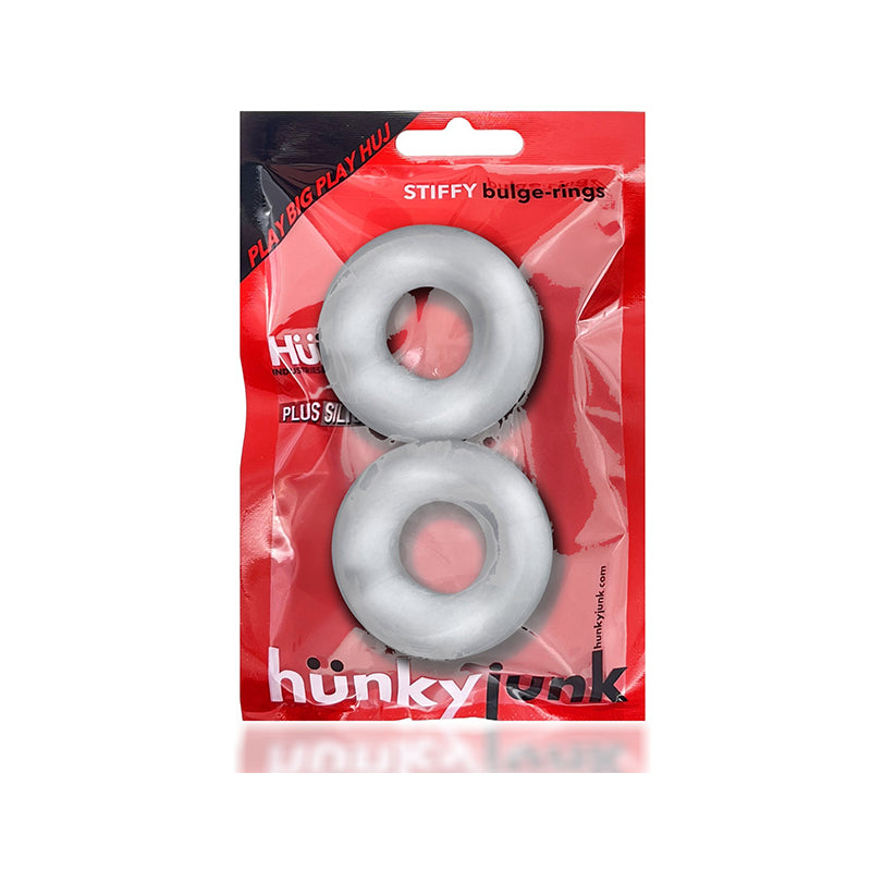 Oxballs Stiffy 2-pack Bulge Cockrings Silicone Tpr Clear Ice
