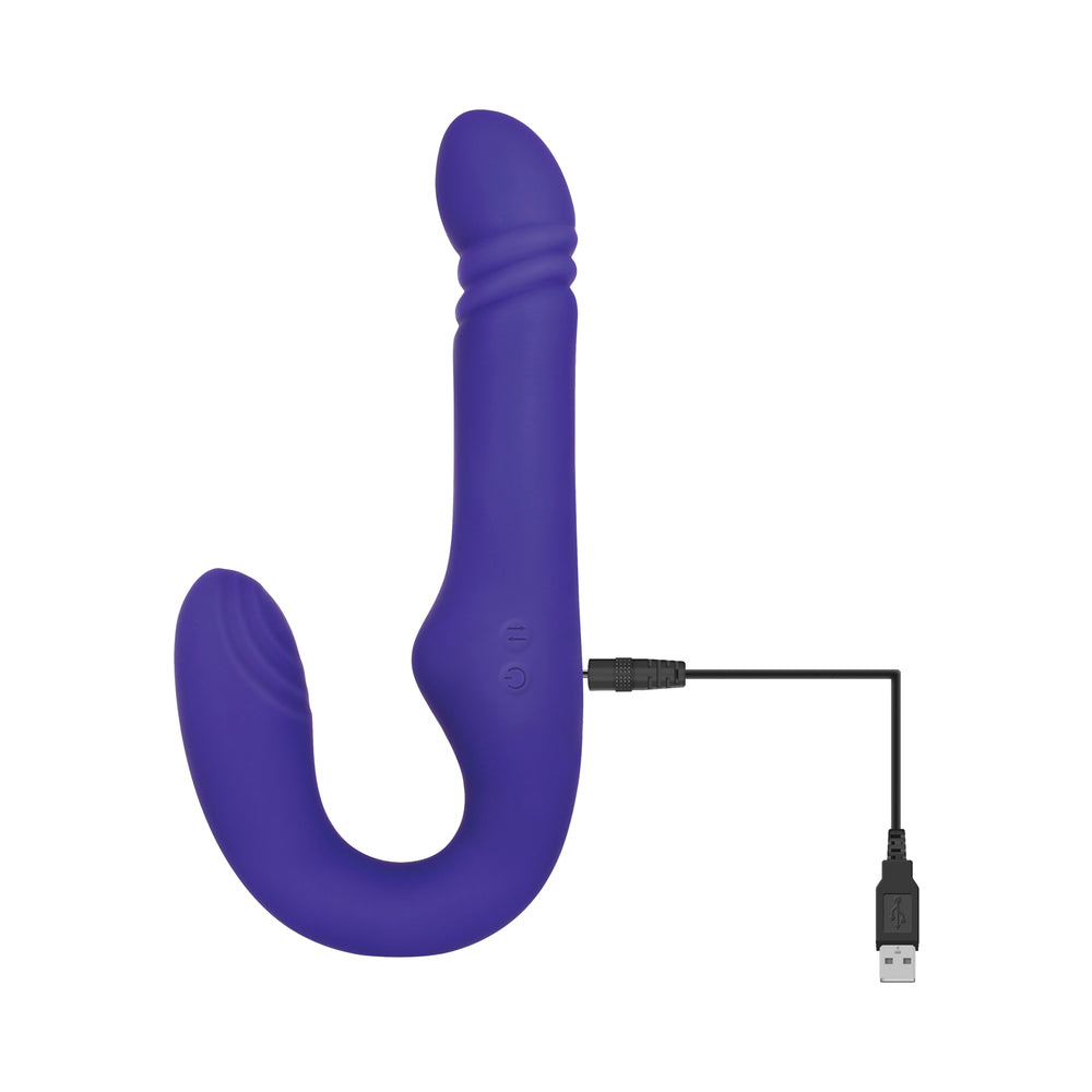 Adam & Eve Eve's Ultimate Thrusting Strapless Strap On - Purple