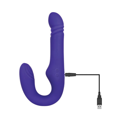 Adam & Eve Eve's Ultimate Thrusting Strapless Strap On - Purple