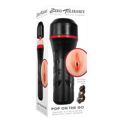 Zt Pop On The Go Light With Vibrating Pleasure Ring Black/light