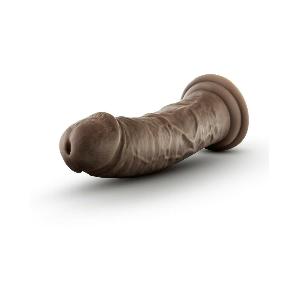 Dr. Skin Glide Self-lubricating Dildo 8 In. Chocolate