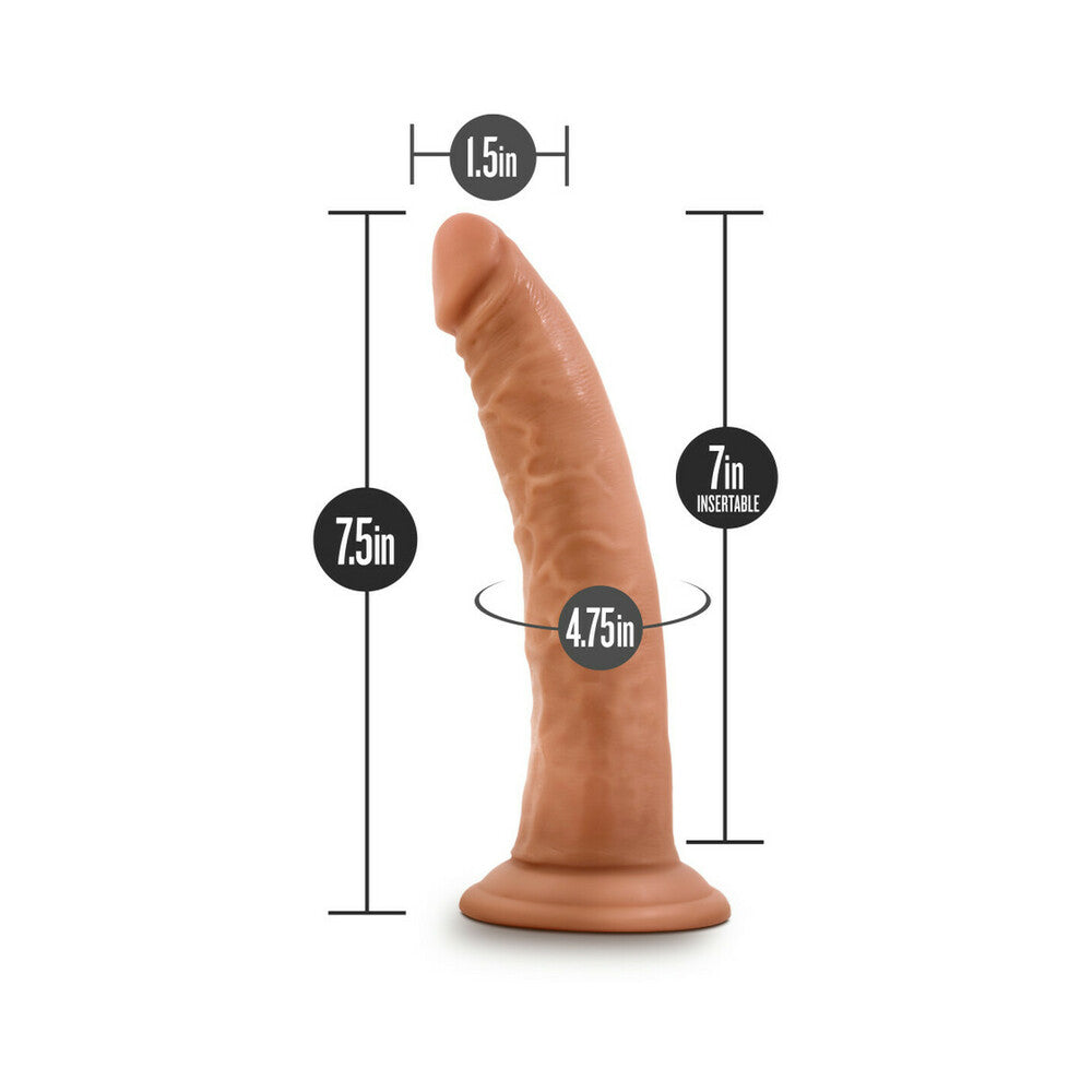 Dr. Skin Glide Self-lubricating Dildo 7.5 In. Mocha