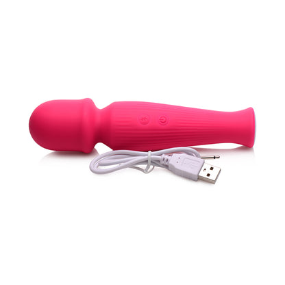Curve Novelties Gossip Silicone Vibrating Wand 10x - Magenta