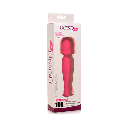 Curve Novelties Gossip Silicone Vibrating Wand 10x - Magenta