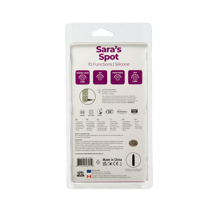 Sara's Spot Rechargeable Bullet With Removable G-spot Sleeve Purple