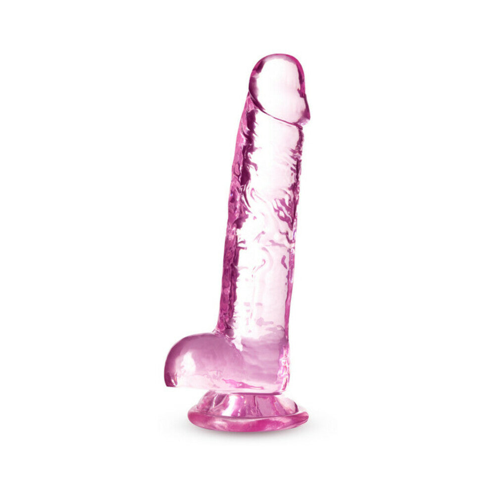 Naturally Yours Crystalline Dildo 7 In. Rose