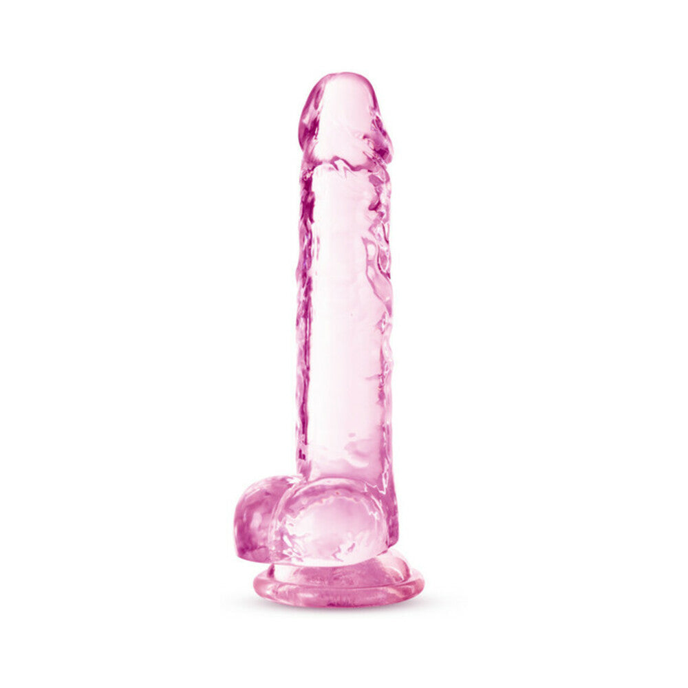 Naturally Yours Crystalline Dildo 7 In. Rose