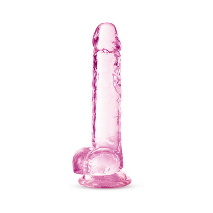 Naturally Yours Crystalline Dildo 7 In. Rose