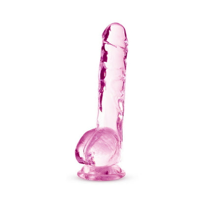 Naturally Yours Crystalline Dildo 8 In. Rose