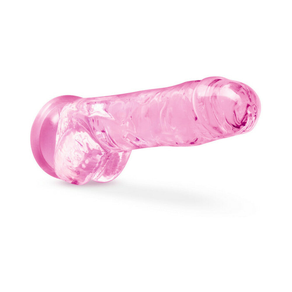 Naturally Yours Crystalline Dildo 8 In. Rose