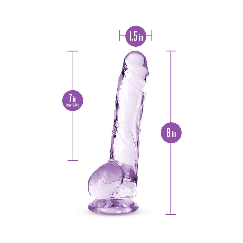 Naturally Yours Crystalline Dildo 8 In. Amethyst