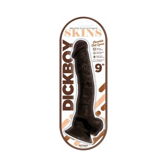 Dickboy - Skins - Dildo With Balls - 9 Inch -  Chocolate Dick Lovers