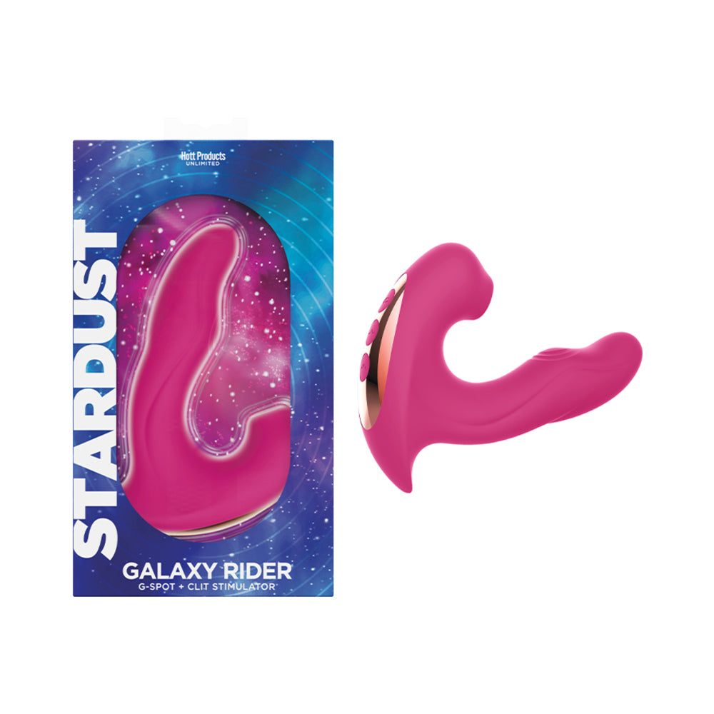 Stardust Galaxy Rider Suction Dual Stimulator Pink