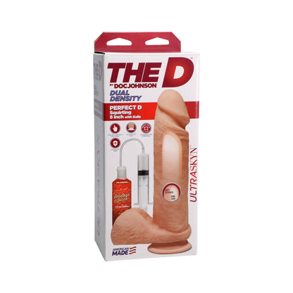 The D Perfect D Squirting 8 In. With Balls Ultraskyn Vanilla